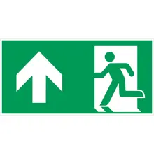 Únikové značení, úniková cesta vpřed – luminiscenční hliníkový kompozit, 400×200 mm
