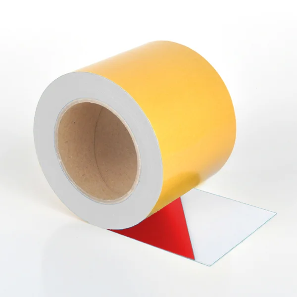 Univerzální podlahová páska WT-5125 – PVC, červeno-bílá, 100 mm × 10 m