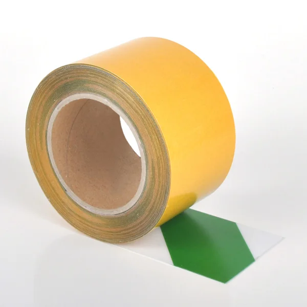 Univerzální podlahová páska WT-5125 – PVC, zeleno-bílá, 75 mm × 10 m