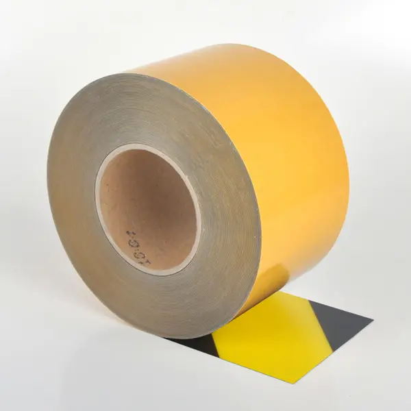 Univerzální podlahová páska WT-5125 – PVC, žluto-černá, 100 mm × 25 m