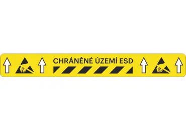 Univerzální podlahové značení s potiskem WT-5125 – PVC, ''Chráněné území ESD''