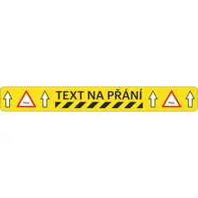 Univerzální podlahové značení s potiskem WT-5420, individuální design – protiskluzová fólie, 600×75 mm