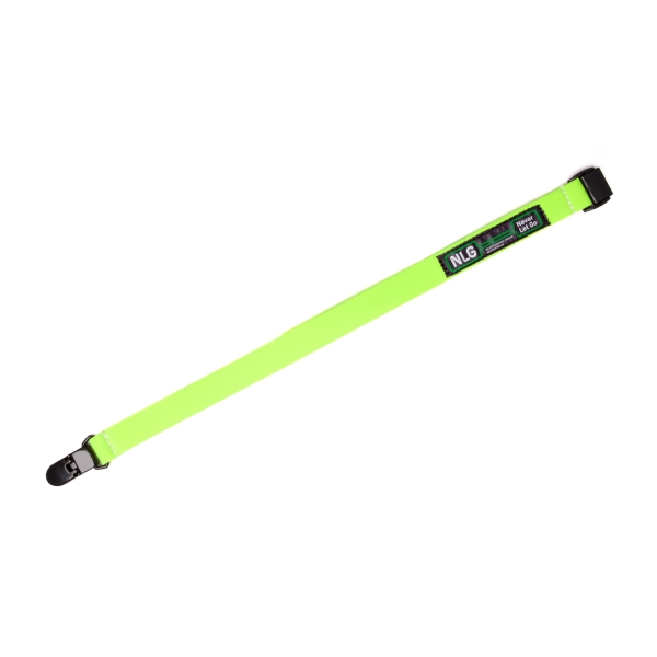Upevňovací popruh NLG Lanyard pro přilby – nylon, zelená, 400×20 mm