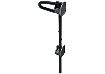 Uzamykatelný závorový uzávěr pro kovové brány – černá, nerezová ocel, 610 mm