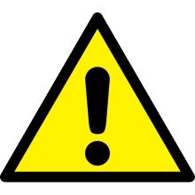 Varovné značení, obecná výstražná značka – hliníkový kompozit, 400×347 mm