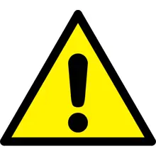 Varovné značení, obecná výstražná značka – plast, 100×87 mm