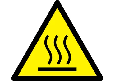 Varovné značení – polykarbonát , Varování proti horkému povrchu
