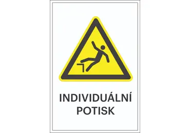 Varovné značení, Riziko pádu + individuální text