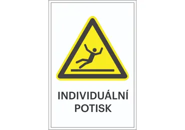 Varovné značení, Riziko uklouznutí + individuální text,