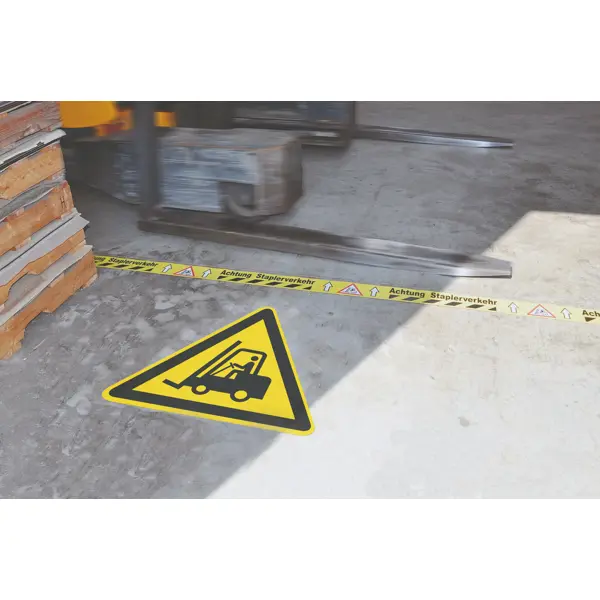 Varovné značení, upozornění na protichůdné role – plast, 100×87 mm