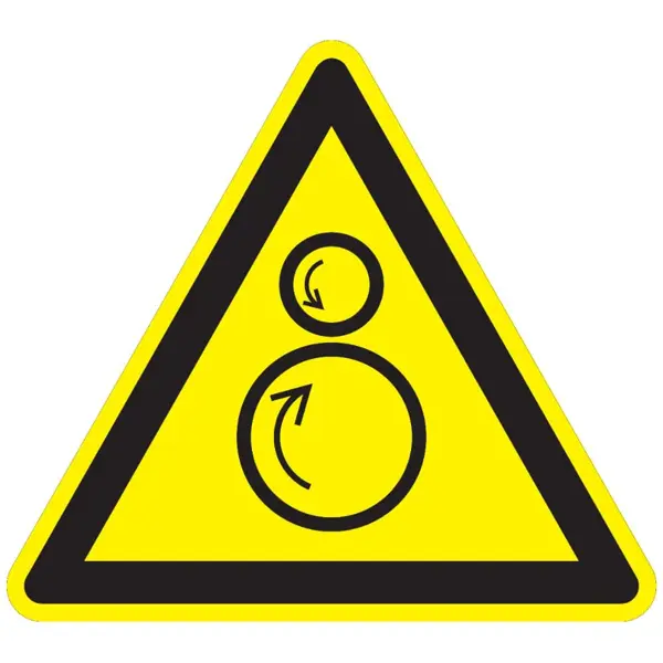 Varovné značení, upozornění na protichůdné role – plast, 100×87 mm