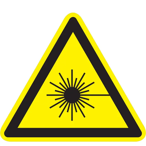 Varovné značení, varování před laserovým paprskem – hliníkový kompozit, 200×173 mm