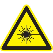 Varovné značení, varování před laserovým paprskem – protiskluzové PVC, 600×520 mm