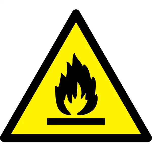 Varovné značení, varování před nebezpečím požáru – hliníkový kompozit, 200×173 mm