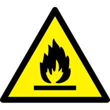 Varovné značení, varování před nebezpečím požáru – plast, 100×87 mm