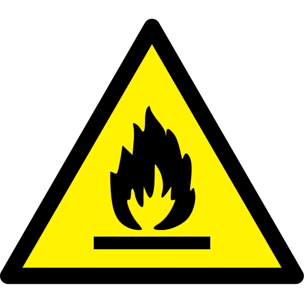 Varovné značení, varování před nebezpečím požáru – protiskluzové PVC, 400×347 mm