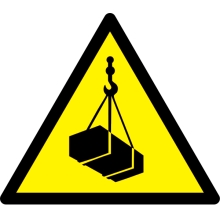 Varovné značení, varování před pohyblivým nákladem – polykarbonát, 400×347 mm