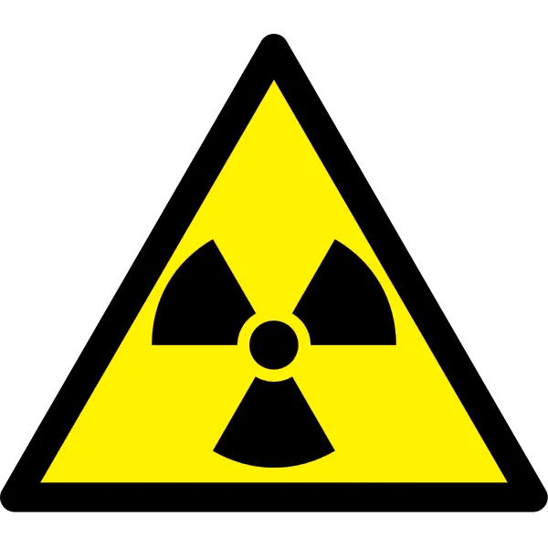 Varovné značení, varování před radioaktivními látkami – plast, 400×347 mm