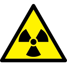 Varovné značení, varování před radioaktivními látkami – polykarbonát, 600×520 mm