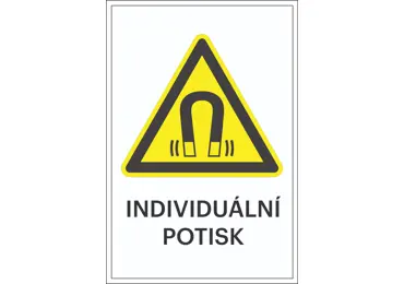 Varovné značení, Varování před silným magnetem + individuální text