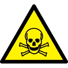 Varovné značení, varování před toxickými látkami – hliníkový kompozit, 400×347 mm