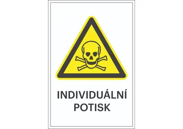 Varovné značení, Varování před toxickými látkami + individuální text, 