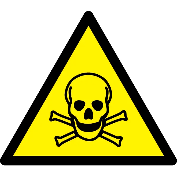 Varovné značení, varování před toxickými látkami – protiskluzové PVC, 400×347 mm