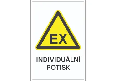 Varovné značení, Varování před výbušnou atmosférou + individuální text