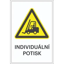 Varovné značení, vysokozdvižné vozíky, s možností individuálního textu – fólie, 100×150 mm