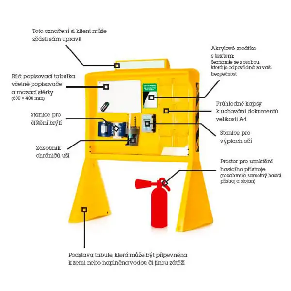 Volně stojící informační tabule InfoPoint, vyšší verze uspořádání