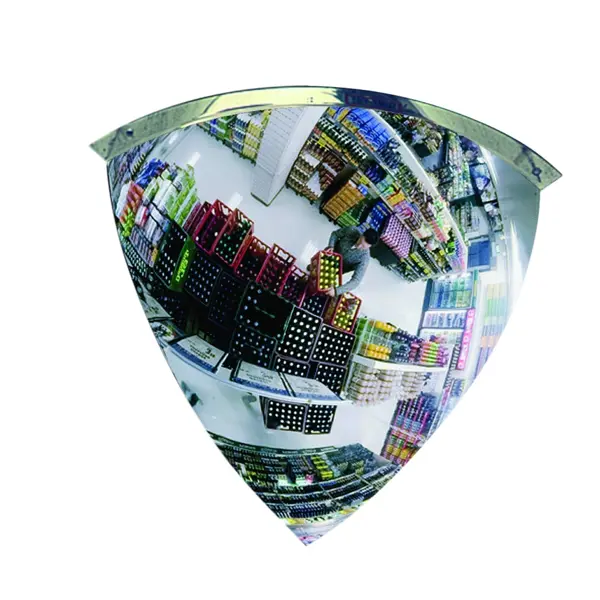 Vypouklé zrcadlo Premium – akrylát,  úhel 90°, pr. 100 cm