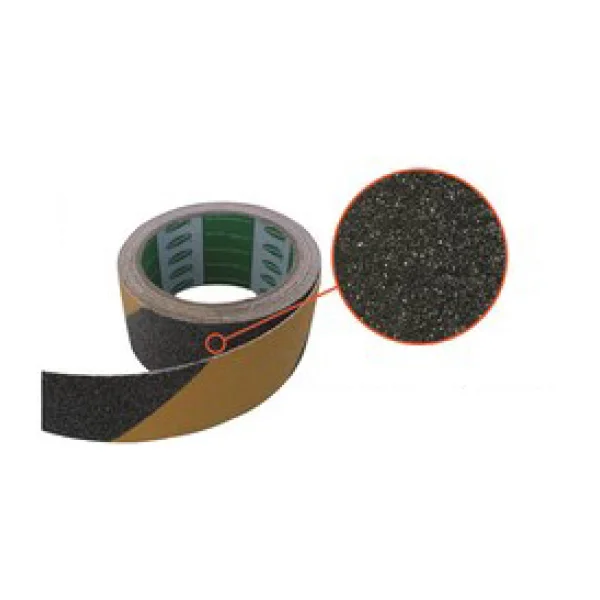 Výstražná protiskluzová páska – 50 mm × 5 m, žluto-černá