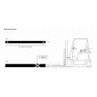 Zábrana palet a vidlic vysokozdvižných vozíků ASAFE, HD ForkGuard Kerb Barrier – 185×130×1165 mm, černá