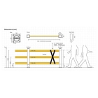 Zábrana pro chodce A-SAFE, eFlex Pedestrian Barrier 3tyčová – 1,6 m
