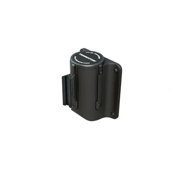 Zahrazovací nástěnná kazeta MINI, černá – samonavíjecí pásmo 2,3 m, černá