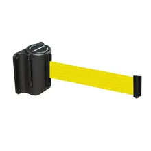 Zahrazovací nástěnná kazeta Mini, černá – žluté pásmo 3,65 m