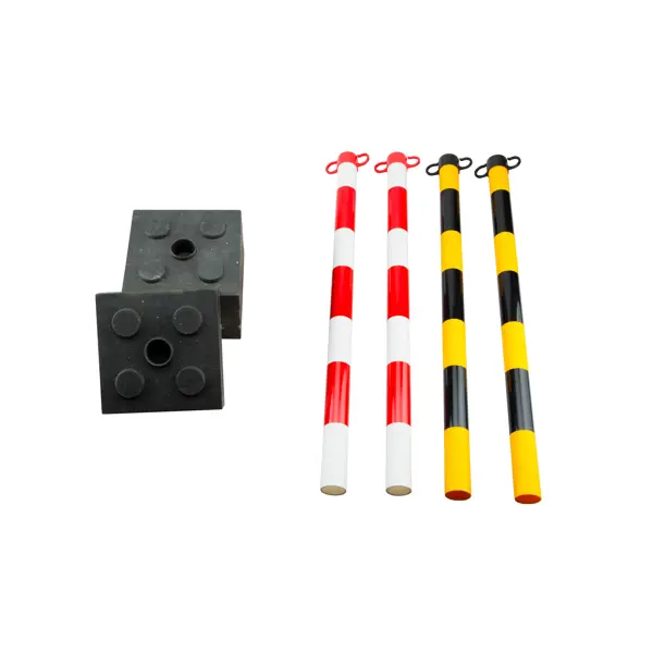 Zahrazovací sloupek Economic s hranatou podstavou, červeno-bílá