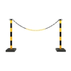 Zahrazovací sloupek Economic s hranatou podstavou, žluto-černá