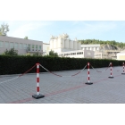 Zahrazovací sloupek Economic s hranatou podstavou, žluto-černá