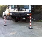 Zahrazovací sloupek Economic s hranatou podstavou, žluto-černá