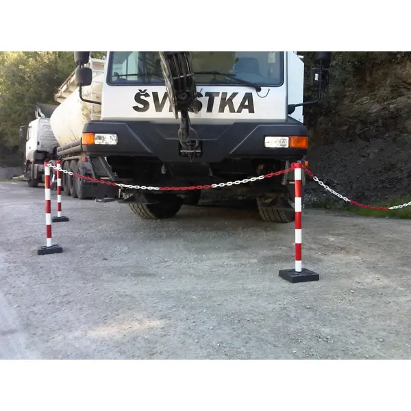 Zahrazovací sloupek Economic s hranatou podstavou, žluto-černá