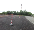 Zahrazovací sloupek Economic s hranatou podstavou, žluto-černá