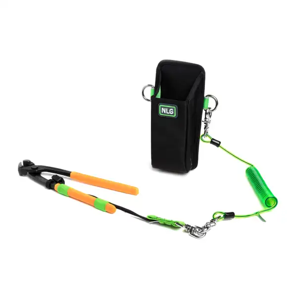 Zajišťovací smyčka NLG D Ring s nosností 3 kg – nylon, zeleno-černá