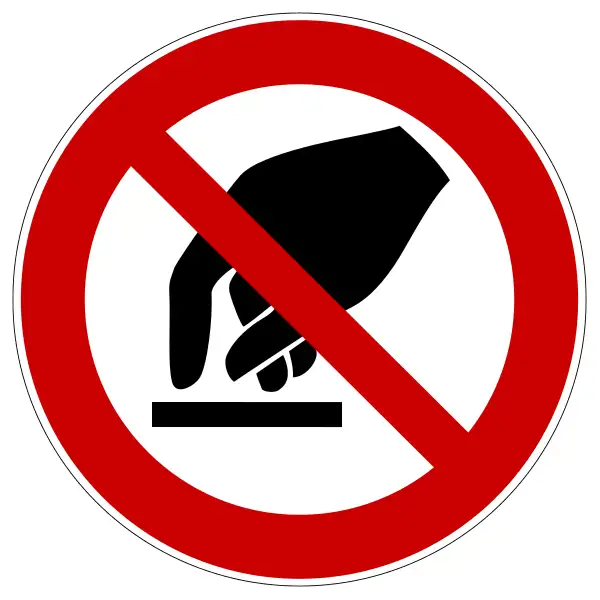 Zákazové značení, nedotýkat se – hliníkový kompozit, pr. 200 mm