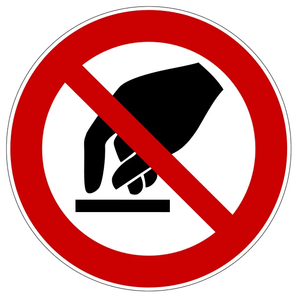 Zákazové značení, nedotýkat se – plast, pr. 200 mm