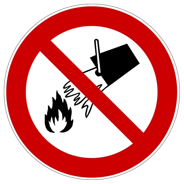 Zákazové značení, nehasit vodou – hliníkový kompozit, pr. 400 mm