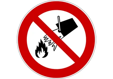 Zákazové značení – Nehasit vodou