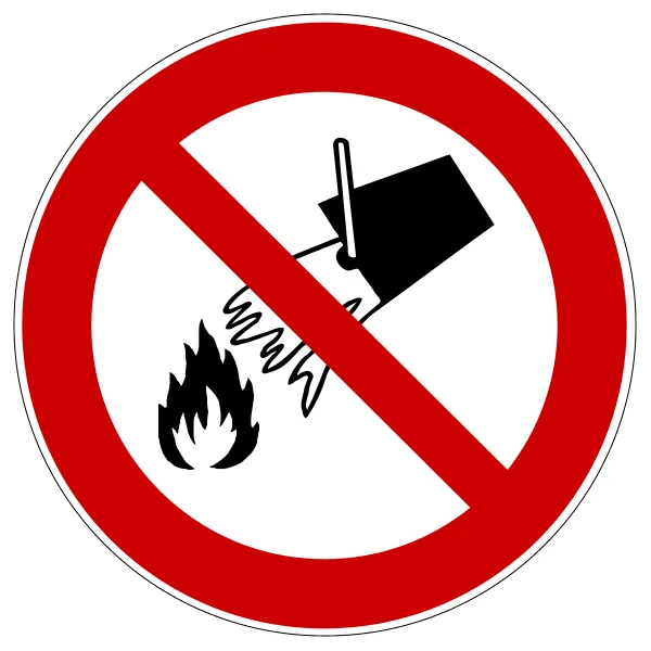 Zákazové značení, nehasit vodou – protiskluzové PVC, pr. 400 mm