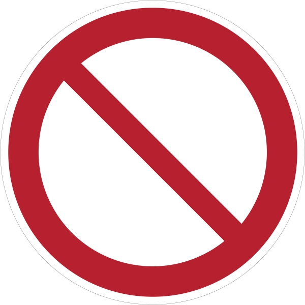 Zákazové značení, obecné zákazy – hliníkový kompozit, pr. 400 mm