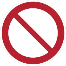 Zákazové značení, obecné zákazy – plast, pr. 200 mm